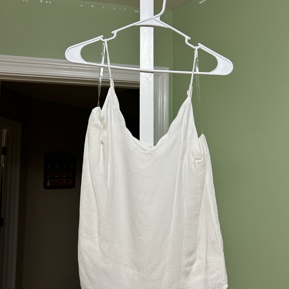 Altar'd State Cream Textured V-Neck Tank